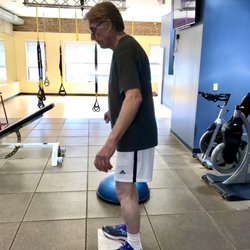 Mark Darco Fitness - My client Vern working on his balance.