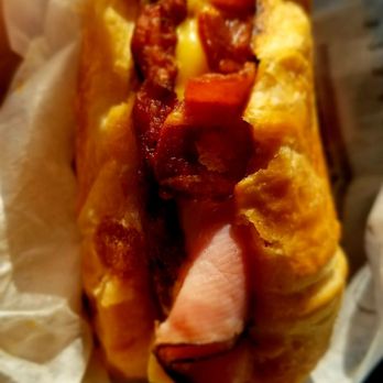 Burger King - FULLY LOADED croissanwich, egg, sausage, ham, and bacon! - Fast Food Near Me - Trenton, New Jersey Burger King - FULLY LOADED croissanwich, egg, sausage, ham, and bacon! - Fast Food Near Me - Trenton, New Jersey
