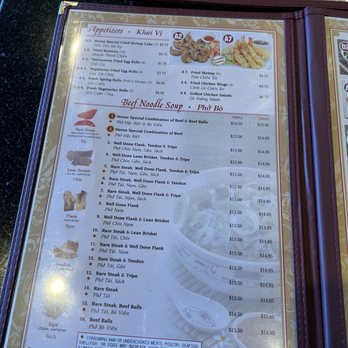 House of Pho - Menu as of 10/2024 - Vietnamese Near Me - Hayward, California