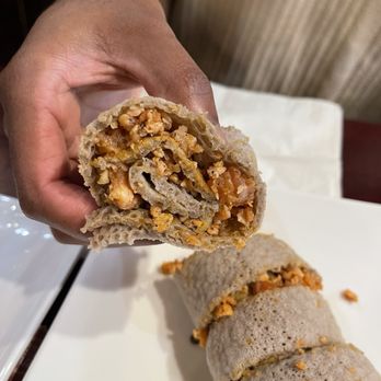Desta Ethiopian Kitchen - Kitfo Wrap - Ethiopian Near Me - Atlanta, Georgia