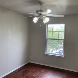 This is a finished room, painted by Painting experts. It started out as a very dark plum.
