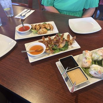 Pad Thai Cafe - 7 - Chicken Potstickers (6 pcs) 5 - Crab Wontons (6 pcs) 6 - Shrimp Spring Roll (2pcs) - Thai Near Me - Glendale, Arizona