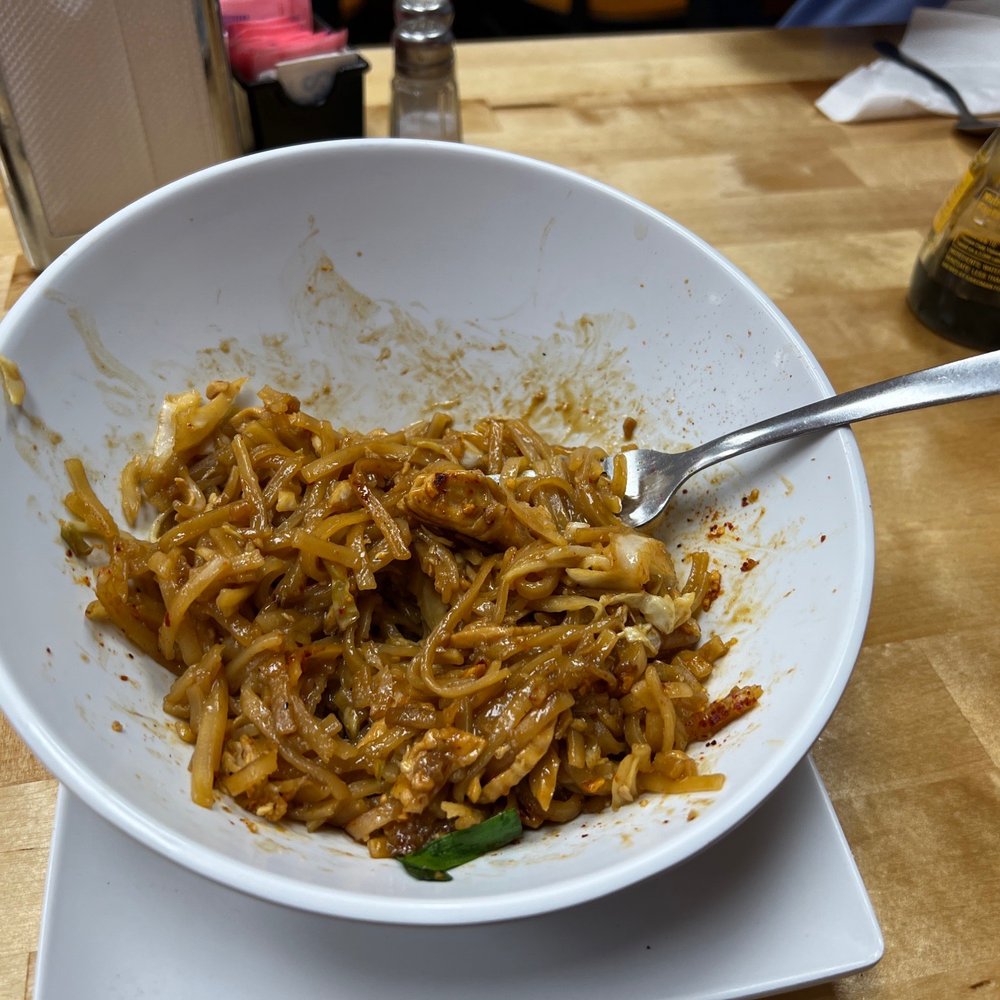 Mam’s Thai Cuisine - Pad Thai, forgot to take a pic at first because it was so good! - Thai Near Me - Lubbock, Texas Mam’s Thai Cuisine - Pad Thai, forgot to take a pic at first because it was so good! - Thai Near Me - Lubbock, Texas