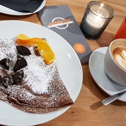 Goodways Coffee - Cappuccino und Schoko-Crepe