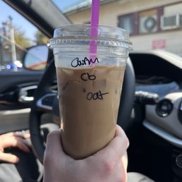 Caramel latte with oat milk Caramel latte with oat milk