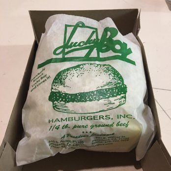 Lucky Boy - The wrapper for the cheeseburger. - Burgers Near Me - Pasadena, California