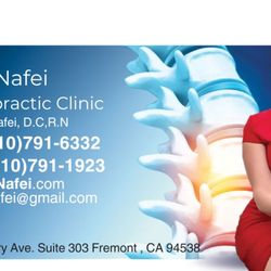 Tina Nafei Chiropractic Clinic - Dr.Nafei's business card
