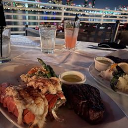 Steak & lobster with a view