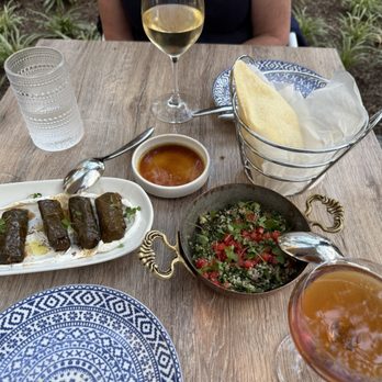Zaytinya - Grape Leaves Dolmades, tabouleh and cocktails to start dinner al fresco. It only got better as the meal progressed. - Greek Near Me - Washington, DC, District of Columbia Zaytinya - Grape Leaves Dolmades, tabouleh and cocktails to start dinner al fresco. It only got better as the meal progressed. - Greek Near Me - Washington, DC, District of Columbia