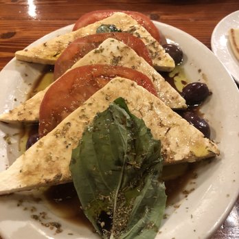 Stage Coach Grille - Feta cheese plate...basically a caprese salad with feta, served with warm pita - Seafood Near Me - La Verkin, Utah