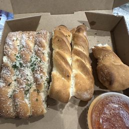 Half old breadsticks, half fresh breadsticks?????