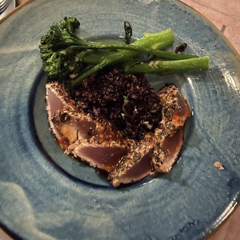 Thyme Table - Seared ahi tuna w black rice - New American Near Me - Bay Village, Ohio Thyme Table - Seared ahi tuna w black rice - New American Near Me - Bay Village, Ohio