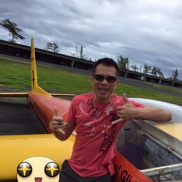 Me posing with my glider before boarding