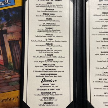 Chonitos Mexican Restaurant - Drink menu - Mexican Near Me - Alhambra, California