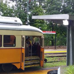 Valley Road M Line MBTA Station - Streetcar boarding at Valley Road