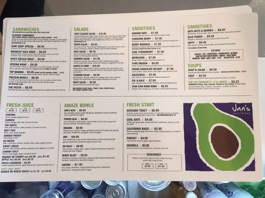 Menu photo 6 Jan's Health Bar Laguna Beach, CA