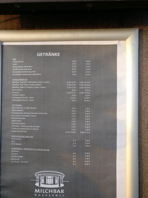 Menu photo 1 Milchbar Norderney Norderney, NI Menu photo 1 Milchbar Norderney Norderney, NI