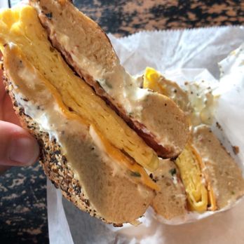 Bagels and Cakes - Everything bagel with jalapeno cream cheese ..bacon egg and cheese. - Bakeries Near Me - Geneva, New York