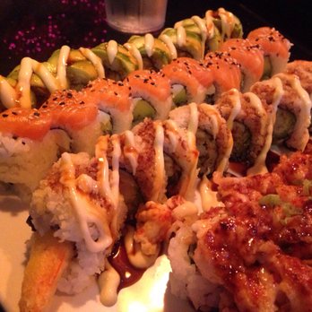 Red Salmon - The Crunch Roll, Shrimp Tempura Roll and the Philly Roll. - Japanese Near Me - Lancaster, California Red Salmon - The Crunch Roll, Shrimp Tempura Roll and the Philly Roll. - Japanese Near Me - Lancaster, California