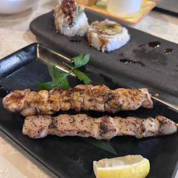 Bozu Japanese Restaurant - Chicken thigh, pork jowl skewers - Sushi Bars Near Me - Honolulu, Hawaii Bozu Japanese Restaurant - Chicken thigh, pork jowl skewers - Sushi Bars Near Me - Honolulu, Hawaii