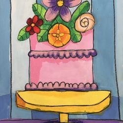 Aspire Art Studios - Yummy flower cake by Diana (8)