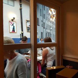Rustique - All the restaurant is indoors but they made one part look like it's on a street!