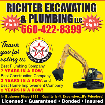 Richter Excavating & Plumbing - Plumbing Near Me - Warrensburg, Missouri Richter Excavating & Plumbing - Plumbing Near Me - Warrensburg, Missouri
