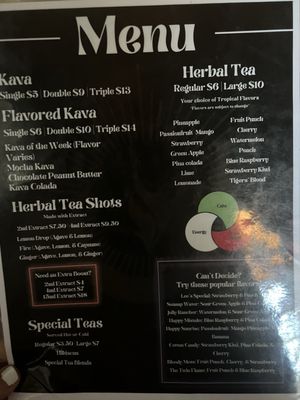 Menu photo 1 Twin Flame Kava Coral Springs, FL