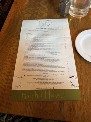 Menu photo 1 Henrietta's Table Cambridge, MA Menu photo 1 Henrietta's Table Cambridge, MA