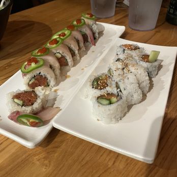 Aburi Japanese Kitchen - Angrytail Roll & Salmon Roll - Ramen Near Me - Huntington Beach, California Aburi Japanese Kitchen - Angrytail Roll & Salmon Roll - Ramen Near Me - Huntington Beach, California