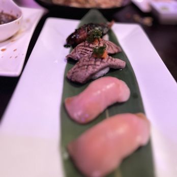 Edoko Sushi & Robata - Hamachi, gyu, and unagi nigiri . - Japanese Near Me - Frisco, Texas