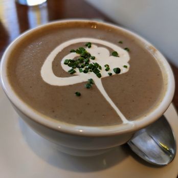 Southie - Creamy Mushroom Soup. $12. Creme fraiche, chives. - Sandwiches Near Me - Oakland, California Southie - Creamy Mushroom Soup. $12. Creme fraiche, chives. - Sandwiches Near Me - Oakland, California