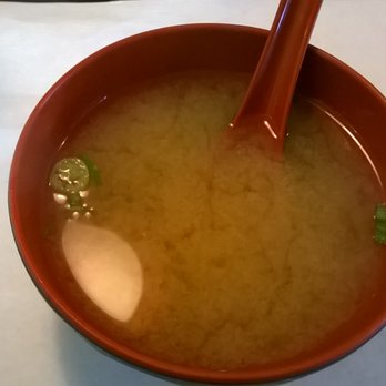 Ami - tasty miso soup comes with entrees - Japanese Near Me - Bloomington, Indiana