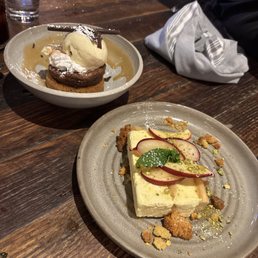 Brookie and peach desert! Brookie and peach desert!