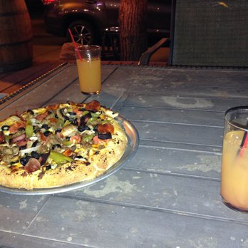 Sourdough Saloon - Supreme and Mai Tai-s. OK-ish for pandemic! - Pizza Near Me - Beatty, Nevada
