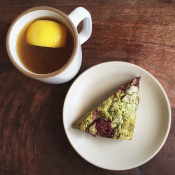 Outerlands - Hot cider and matcha scone - New American Near Me - San Francisco, California Outerlands - Hot cider and matcha scone - New American Near Me - San Francisco, California