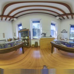 Akin Free Library - 360 view of the Pawling Historical Society exhibit on the second floor