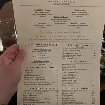 Whiskey 'N Rye Smokehouse - Cocktail menu - Barbeque Near Me - Solvang, California Whiskey 'N Rye Smokehouse - Cocktail menu - Barbeque Near Me - Solvang, California
