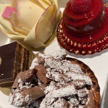 Pastries By Randolph - White Chocolate Passionfruit Rose, Opera Cake and Chocolate Volcano - Bakeries Near Me - Arlington, Virginia Pastries By Randolph - White Chocolate Passionfruit Rose, Opera Cake and Chocolate Volcano - Bakeries Near Me - Arlington, Virginia