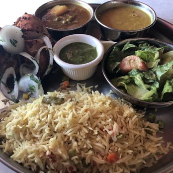 All India Cafe - Chicken Tandoori Chicken Lunch was pretty good! - Indian Near Me - Glendale, California