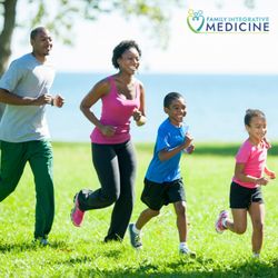 Family Integrative Medicine  - A family running and having fun.