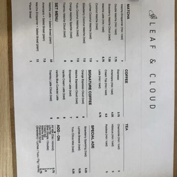 Leaf and Cloud - Menu - Coffee & Tea Near Me - Glendale, California Leaf and Cloud - Menu - Coffee & Tea Near Me - Glendale, California
