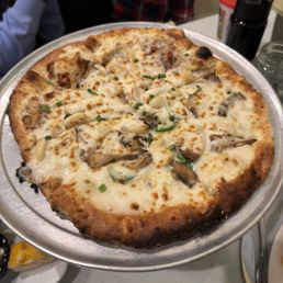 Half and half (garlic chicken on one side and mushroom on the other)