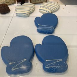 Blue Mitten Butter Cookies. Blue Mitten Butter Cookies.
