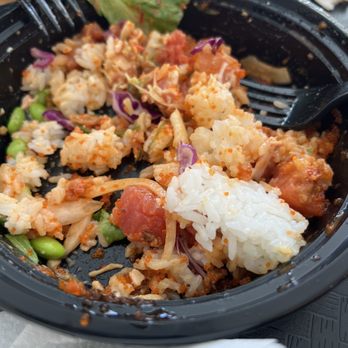 Poke Xpress - Bowl was so good I took a picture half way done with it - Poke Near Me - Milpitas, California