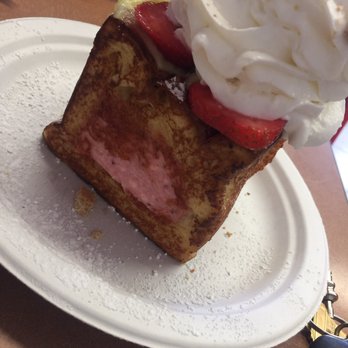 Button Up Cafe - Starwberry cream cheese stuffed French toast - Breakfast & Brunch Near Me - Pearl City, Hawaii