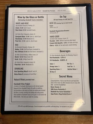 Menu photo 4 Humboldt Bay Provisions Eureka, CA
