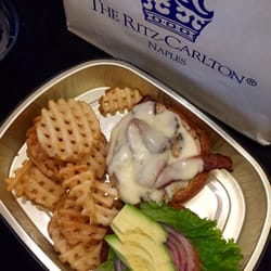 Bella Vista Lounge - Grilled chicken sandwich with provolone, bacon and avocado for takeout lunch!!