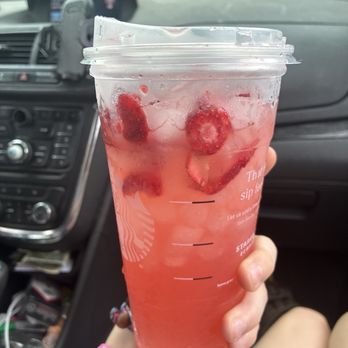 Starbucks - this photo is showing how i have barely any strawberries after for paying for extra. - Coffee & Tea Near Me - Flint, Michigan