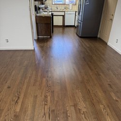 Albertos Hardwood Floors - AFTER: Floor Refinish Stain: Jacobean, Sealer: Intense Seal Polyurethane: 2 Coats Traffic HD Satin